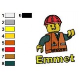 Emmett The Lego Movie Embroidery Design